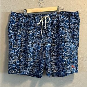 Tommy‎ Bahama Relax Blue Swim Shorts Swordfish XXL